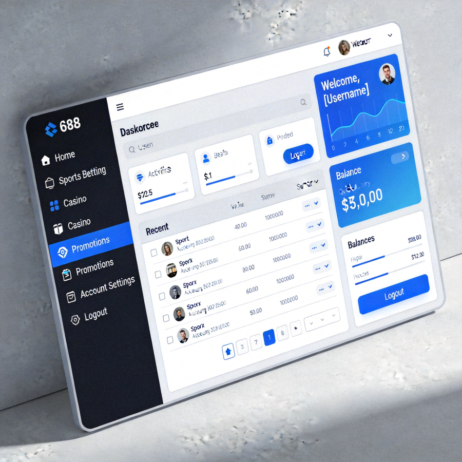 Dashboard pengguna setelah berhasil login ke akun M88 dengan menu lengkap