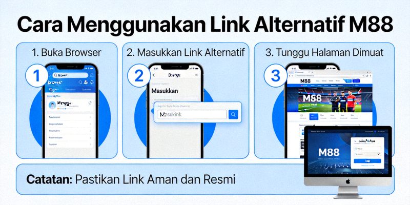 Cara Menggunakan Link Alternatif M88